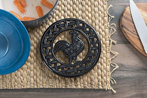 Home Basics Cast Iron Rooster (Black) Trivet, 8″ x 8″ x .62″ | The Storepaperoomates Retail Market - Fast Affordable Shopping