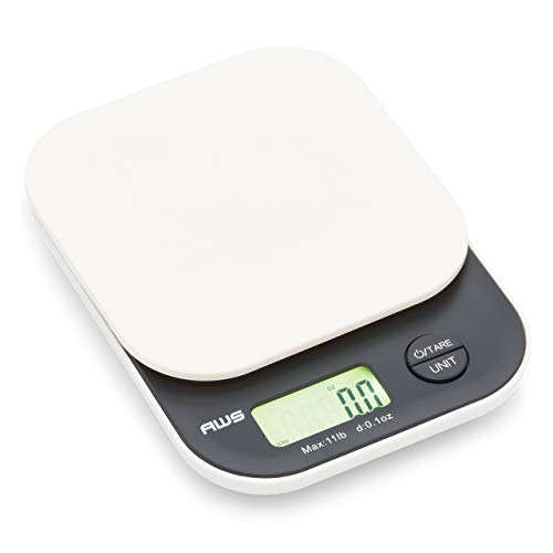 AWS – Vanilla Series Digital Kitchen Scale with LCD Display – (White)