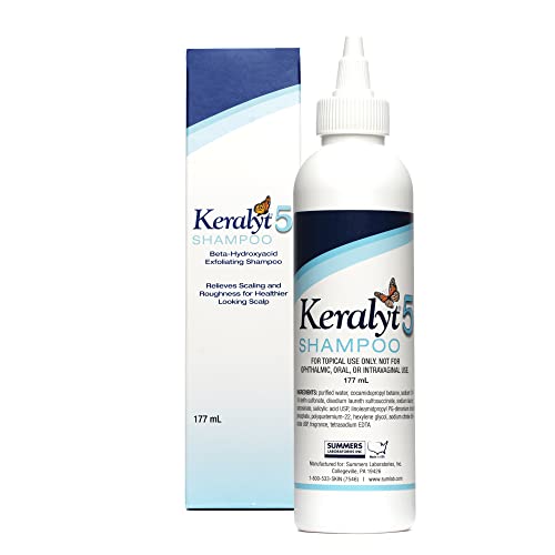 Keralyt 5 Anti-Dandruff Shampoo – Max Strength 5% Salicylic Acid Scalp Build-Up Clearing – Promotes Relief from Dandruff, Psoriasis, Seborrheic Dermatitis, Dryness, and Itchiness