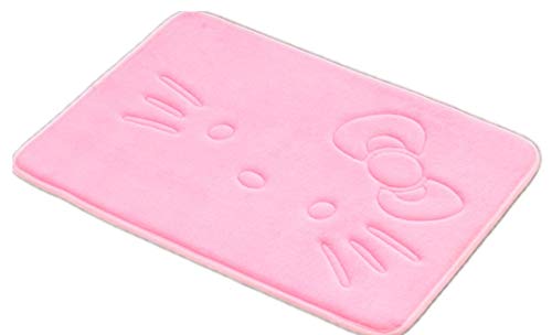 Cute Cartoon Pink Area Rugs Bathroom Rugs Super Soft Memory Foam Bath Mat Non Slip Absorbent Door Mat Kitchen Mat Welcome Mat 15.75×23.62 Inch