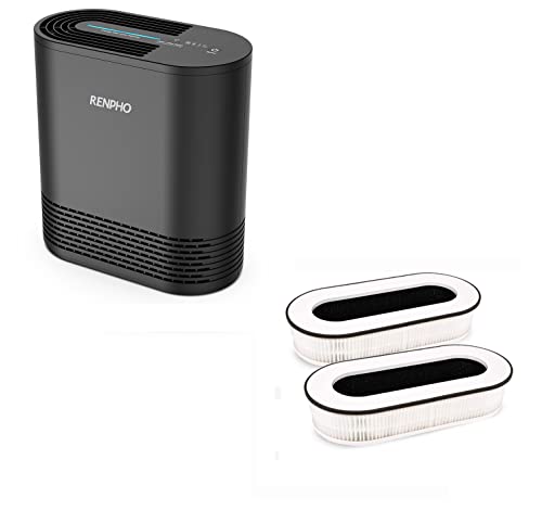 RENPHO Air Purifier for Home RP-AP068B & 2 Pack HEPA Replacement Filter for Pet Allergies Odor, 3-Stage Filtration System, Desktop, Table Top, Small Room, RP-AP068-F2, 2 Pack | The Storepaperoomates Retail Market - Fast Affordable Shopping