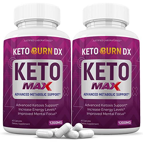 (2 Pack) Keto Burn DX Max Pills 1200MG Includes Includes Apple Cider Vinegar goBHB Exogenous Ketones Advanced Ketosis Support for Men Women 120 Capsules