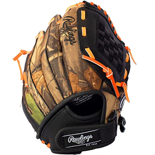 Rawlings Playmaker Camo Kids Baseball Glove for Kids 5-8 – TBall Glove – 10″ – Right Hand Throw – Glove Fits on Left Hand – Make Selection Carefully