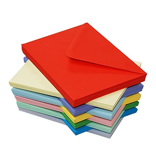 Craft UK 2374- 200 5X5 Envelopes in Assorted Colours