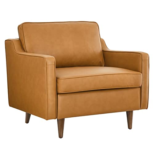 Modway Impart Upholstered Leather Armchair, Tan