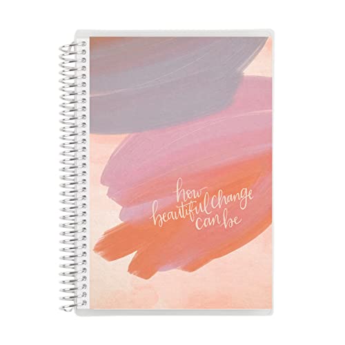 A5 Spiral Bound Productivity Notebook – Beautiful Change. 160 Lined Page & to Do List Organizer Notebook. 80 Lb. Thick Mohawk Paper. Stickers Included by Erin Condren.