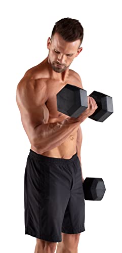 Weider 45 Lb. Cast Iron Hex Dumbbell,Black | The Storepaperoomates Retail Market - Fast Affordable Shopping