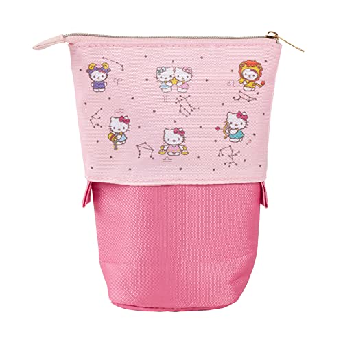 Stand Up Pencil Case – Hello Kitty Zodiac. Zip Up Pencil Pouch and Pen Cup in One. Durable Canvas and Metal Zipper. Desk Accessory, Pencil Case, Cosmetic Brush Holder by Erin Condren.