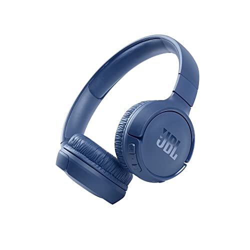 JBL Tune 510BT: Wireless On-Ear Headphones with Purebass Sound – Blue (Renewed)