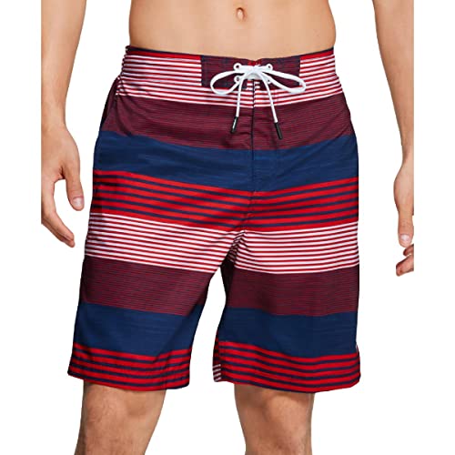 Speedo Mens 9″ Beach Wear Swim Trunks Red XL