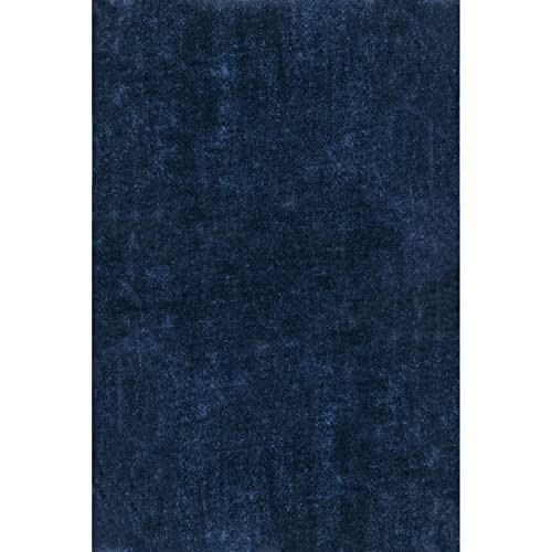 nuLOOM Loni Solid Machine Washable Shag Area Rug, 5′ x 8′, Navy | The Storepaperoomates Retail Market - Fast Affordable Shopping