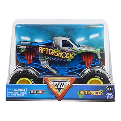 Spin Master Monster Jam, Official Aftershock Monster Truck, Collector Die-Cast Vehicle, 1:24 Scale