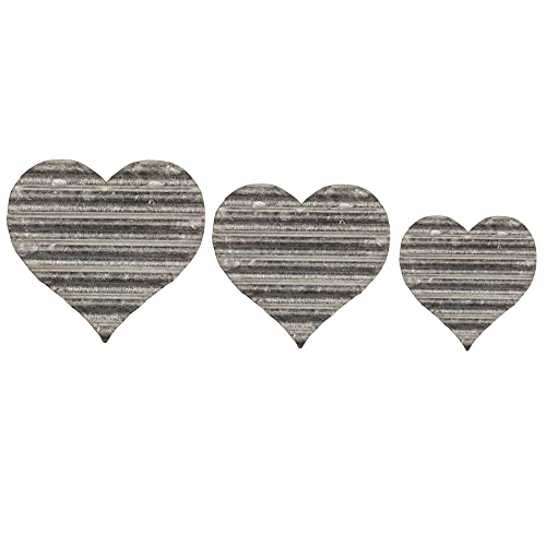 COLLECTIVE HOME – Metal Heart Wall Decor, Galvanized Steel Decorations, Rustic Hanging for Wedding Valentine‘s Day Party