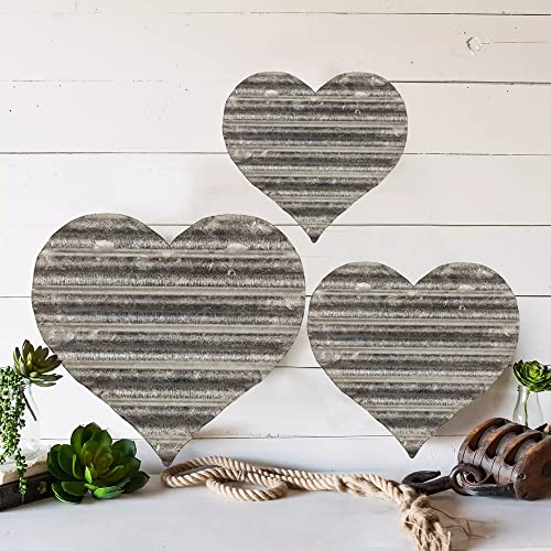 COLLECTIVE HOME – Metal Heart Wall Decor, Galvanized Steel Decorations, Rustic Hanging for Wedding Valentine‘s Day Party | The Storepaperoomates Retail Market - Fast Affordable Shopping