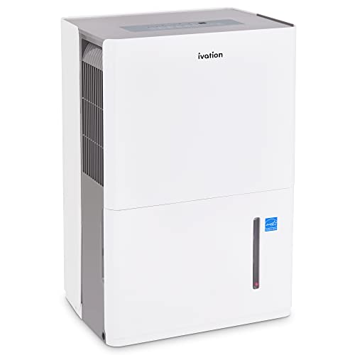 Ivation 4,500 Sq. Ft Energy Star Dehumidifier With Pump, Large Capacity Compressor De-humidifier for Big Rooms and Basements with Continuous Drain Hose Connector and Pump, Auto Shutoff and Restart | The Storepaperoomates Retail Market - Fast Affordable Shopping