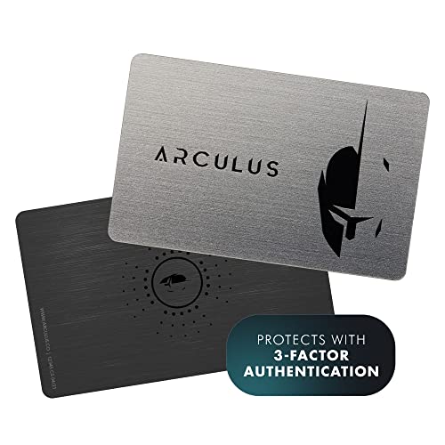 Silver Arculus Key Card – Secure & Convenient Crypto Wallet for Digital Asset Cold Storage. Crypto Cold Wallet for Bitcoin, Cryptocurrency & NFTs. Offline Wallet for Crypto w/ 3-Factor Authentication