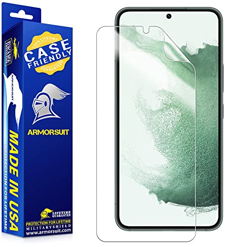 [2 Pack] ArmorSuit MilitaryShield Screen Protector Designed for Samsung Galaxy S22 (6.1″) Case Friendly (2022 Release) Anti-Bubble HD Clear Film – Made in USA