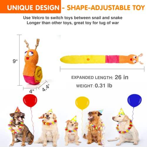 Dog Enrichment Toys – Dog Squeaky Puzzle Crinkle Rope Chew Plush Snuffle Toys Durable Stuffed Treat Dispensing Toys for Boredom Dogs,Dog Toys for Medium Small Large Dog Puppy,Snail Snake 2-in-1 | The Storepaperoomates Retail Market - Fast Affordable Shopping