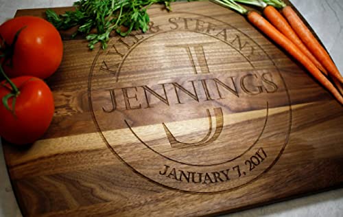 Blue Ridge Mountain Gifts Personalized Cutting Board – Laser Engraved Wooden Chopping Boards, Custom Charcuterie Board, Personalized Gift for Newlywed Couples, Housewarming, Anniversary & Christmas