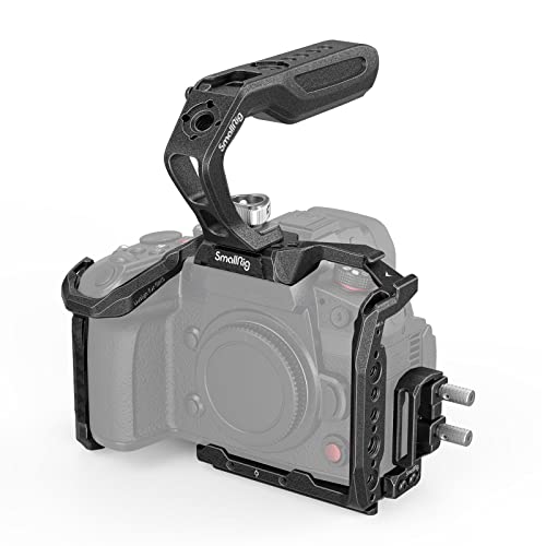 SmallRig GH6 Cage Kit for Panasonic LUMIX GH6 with an HDMI & USB-C Cable Clamp and a Top Handle – 3441