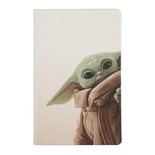 Erin Condren Softbound Lined Notebook – Star Wars Grogu™. 124 Pages of 80 lb. Thick Paper. 5″ x 8.25″ . Vegan Leather Cover, Ribbon Page Marker, and Layflat Binding