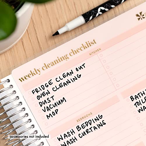 Cleaning Snap-In Dashboard. Wet Erase and Double Sided Layout. Gold Metallic Accents. 7″ x 9″. Fits All Erin Condren Notebooks and Planners 7″ x 9″ or Larger. | The Storepaperoomates Retail Market - Fast Affordable Shopping