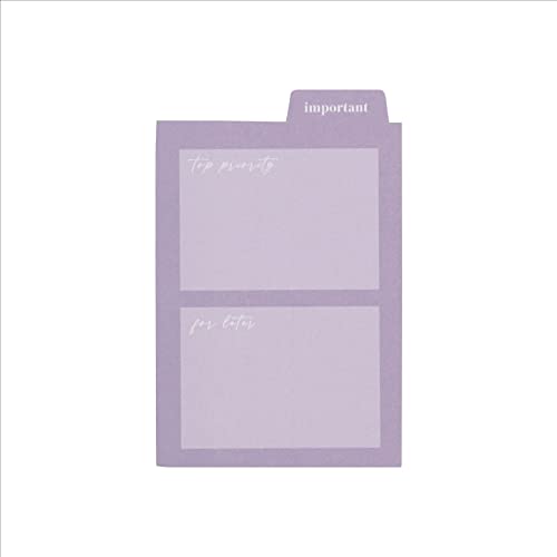 Tabbed Sticky Notes – Purple. Productivity Layout. Tab Import Pages, Write Daily Tasks, Keep Track of to-Dos and More. 3.15″ x 3.85″. 20 Sheets by Erin Condren.