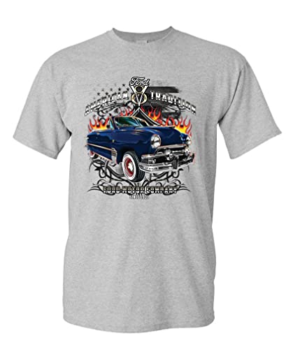 Ford – American v8 Tradition – Muscle car Motor – Unisex T-Shirt (3XL, Sport)