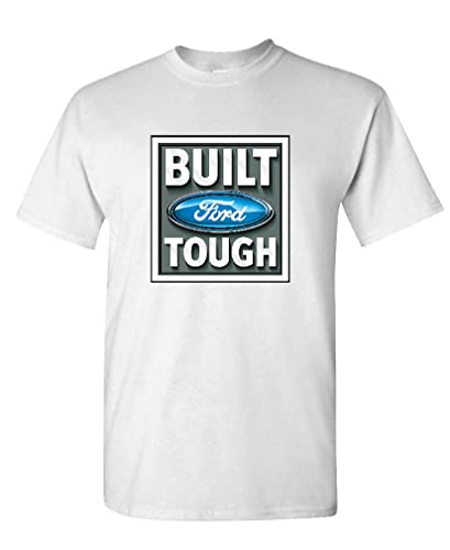 Ford Built Tough Trucks Bronco Classic F150 F1 – Unisex T-Shirt (XL, White)