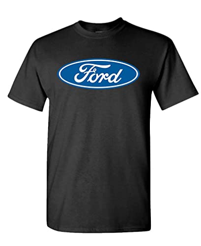 Ford Oval Blue Logo Made in The USA Stamp Emblem – Made in The USA T-Shirt (2XL, Black)