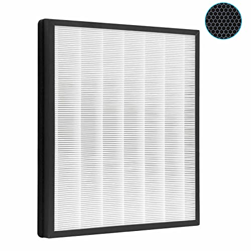 Vagmecip HE401 Filter Replacement Filter Compatible with Shark HE400 HE401 HE402 HE405 UA415 Advanced Odor Lock 4-Fan Models Air Purifier