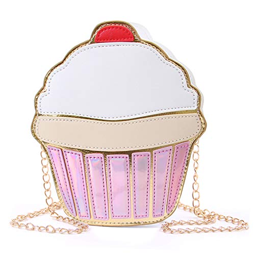SUKUTU Girls Cupcake Popcorn Egg Fruits Milk Box PU Crossbody Handbag Women Small Purse and Cell Phone Shoulder Bag