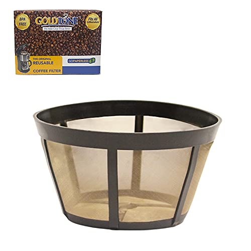 GOLDTONE Reusable Coffee Filter fits BUNN Coffee Maker and Brewer. Replaces your BUNN Coffee Filter 10 Cup Basket and BUNN Permanent Coffee Filter