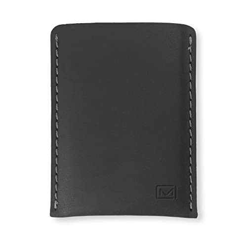 Modern Carry Leather Minimal Card Holder, Minimalist Wallet for Men & Women, Thin Credit Card Holder, Small Business Card Holder, Card Holder Wallet, Front Pocket Card Wallet – Full Protection (Black)