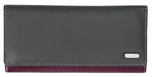Felda RFID Genuine Leather Ladies Long Coin & 23 Card Purse Wallet