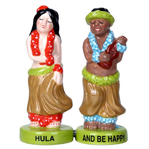 Pacific Giftware Hawaiian Hula Dancer with Ukulele Musician Ceramic Magnetic Salt and Pepper Shaker Set | The Storepaperoomates Retail Market - Fast Affordable Shopping