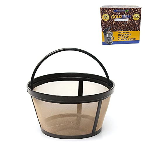 GoldTone Reusable 8-12 Cup Basket Filter fits Black & Decker Coffee Machines and Brewers. Replaces your Black+Decker Reusable Coffee Filter and Permanent Black & Decker Coffee Basket Filter (1 PACK)