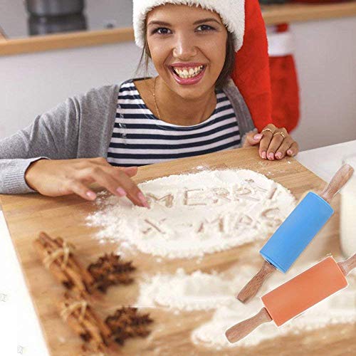 Koogel 9 Inch Mini Rolling Pin, 2 PCS Wooden Handle Rolling Pin for Kids Dough Rollers for Baking supplies Home Kitchen | The Storepaperoomates Retail Market - Fast Affordable Shopping