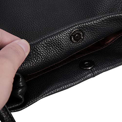 Iswee Genuine Leather Purse Shoulder Bag Totes Handbags for Women (Black) | The Storepaperoomates Retail Market - Fast Affordable Shopping