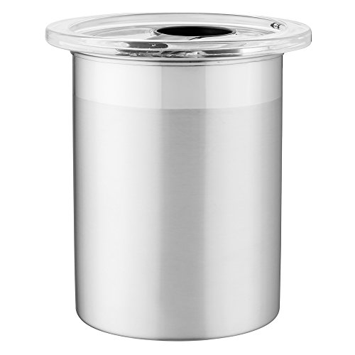 Berghoff Eclipse Satin Stainless Steel Storage Canister with Clear Acrylic Lid, 12x16cm, Silver