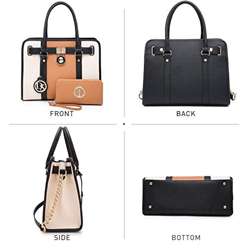 Dasein Women Handbags Purses Wallet Shoulder Bags Top Handle Satchel Purse Tote Work Bag Set 2pcs | The Storepaperoomates Retail Market - Fast Affordable Shopping