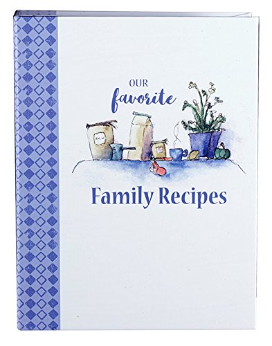 Our Favorite Family Recipes Binder, 3-Ring Recipe Binder, Blank Recipe Book w/ 50 Lined Recipe Pages & 8 Category Dividers, 5 1/2″ x 8 1/2″ x 1 7/8″ Recipe Organizer by Meadowsweet Kitchens