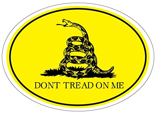 Dont Tread On Me Yellow Magnet For Car or Home 3-3/4 by 5-1/4 inches