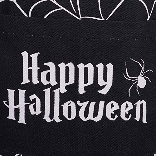 DII Happy Halloween Collection Goth Style Spooky Kitchen Apron, One Size, Spider Web | The Storepaperoomates Retail Market - Fast Affordable Shopping