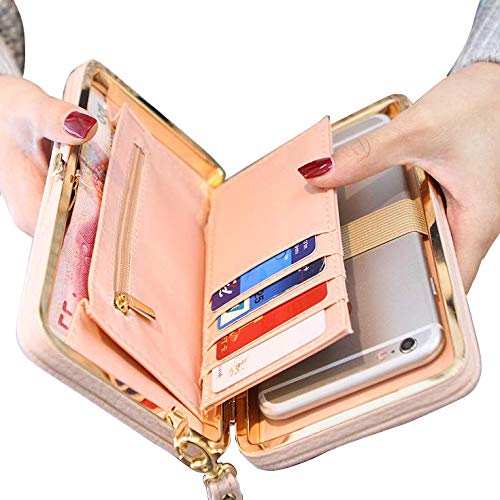 Women Bowknot Wallet Large Long Purse Phone Card Holder Clutch Capacity Pocket