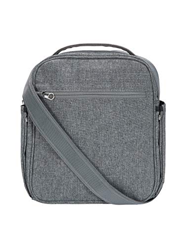 Pacsafe Metrosafe LS200 7 Liter Anti Theft Crossbody/Shoulder Bag Fits 10 inch Tablet (Dark Tweed Grey)