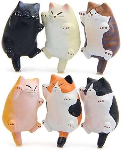 CHICHIC 6 Pack Fun Cat Refrigerator Magnets Office Magnet, Kitchen Decor Fridge Cat Ornament, Perfect for Whiteboard, Refrigerator, Map, Notes, Calendar, Gift for Lady Cats Lovers Novelty Butt
