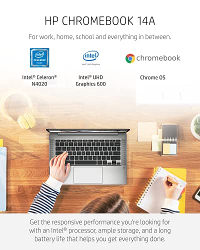 HP Chromebook 14 Laptop, Intel Celeron N4020, 4 GB RAM, 32 GB eMMC, 14” HD Micro-Edge Display, Chrome OS, Thin & Portable, 4K Graphics, Backlit Ash Gray Keyboard (14a-na0024nr, 2021, Mineral Silver) | The Storepaperoomates Retail Market - Fast Affordable Shopping