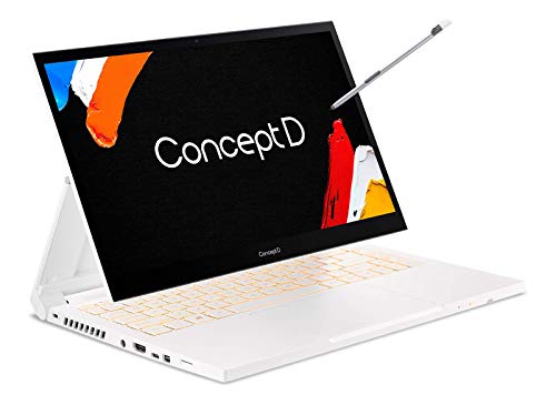 Acer ConceptD 3 Ezel CC314-72G-72SX Convertible Creator Laptop, Intel i7-10750H, GeForce GTX 1650 Max-Q, 14″ FHD, Gorilla Glass, Pantone Validated, 100% sRGB, 16GB, 512GB NVMe SSD, Wacom AES 1.0 Pen