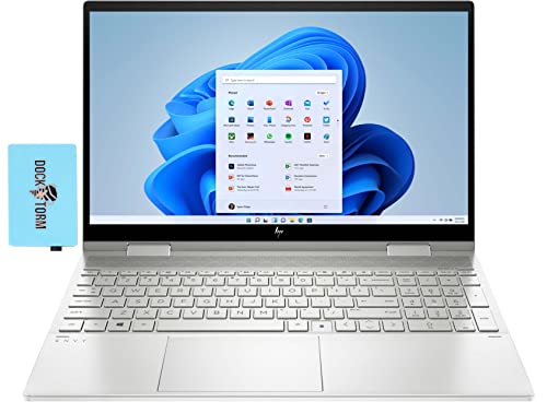 Newest HP Envy x360-15.6″ FHD IPS Touchscreen Laptop 11th Gen (Intel i7-1195G7 4-Core, 16GB RAM, 512GB PCIe SSD, Intel Iris Xe (1920×1080), Active Pen, Fingerprint, WiFi 6, BT 5.2, Win11P) w/ Hub